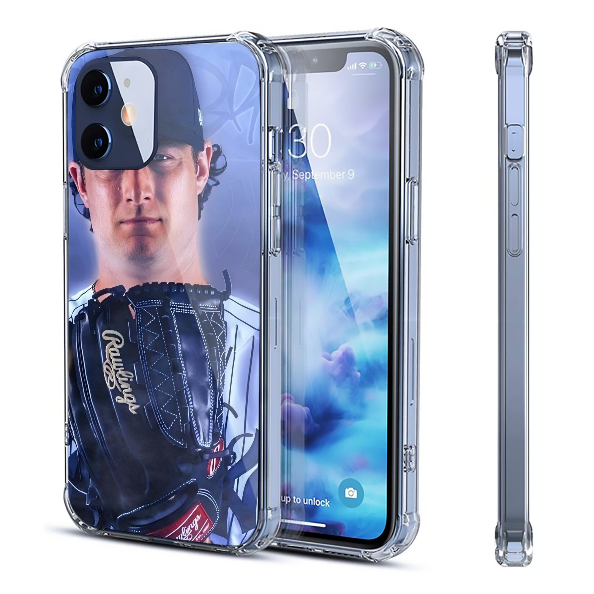 Gerrit Cole 9 Clear IPhone 12 Case – Soft TPU With UV Print – Enhanced Drop Protection, Precise Fit, Anti-Fingerprint, Customizable Design, Scratch-Resistant, Yellow-Resistant